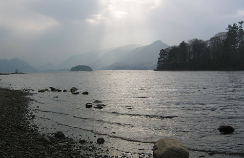 St Herbert's Isle on left