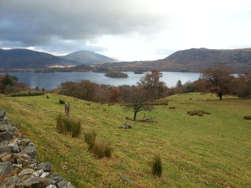 St Herbert's Isle in middle